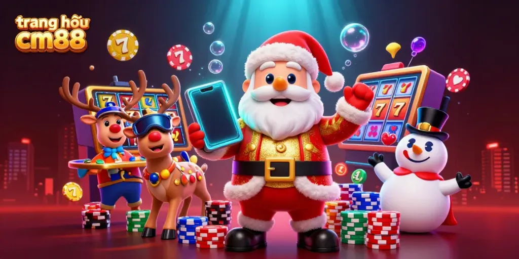 Play exciting slots at trang chủ cm88 with Santa and his casino friends featuring vibrant game elements.