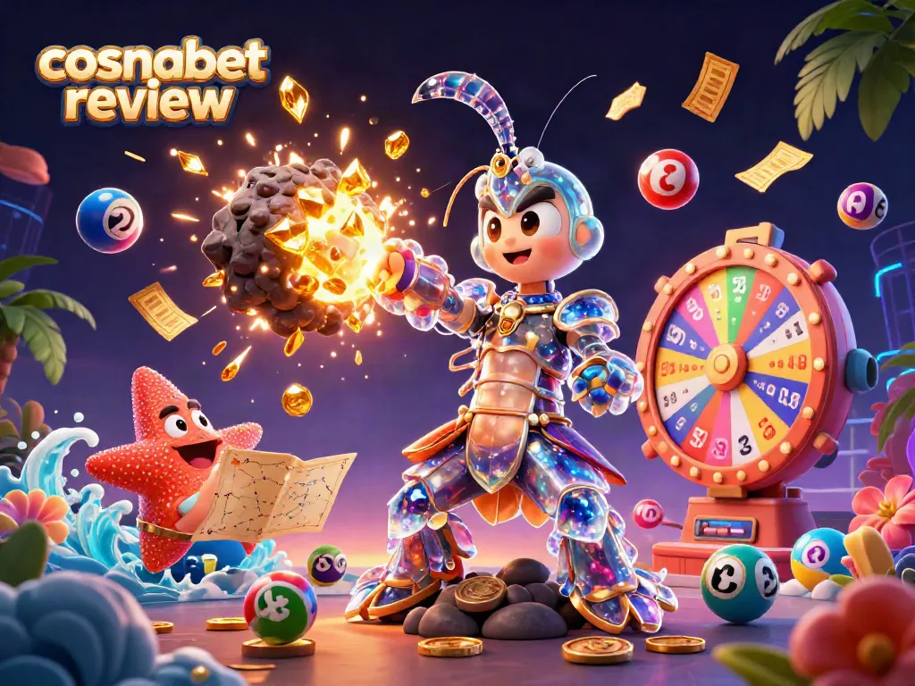 Guide your winnings with our Cosmobet review, showcasing vibrant lottery-themed action!