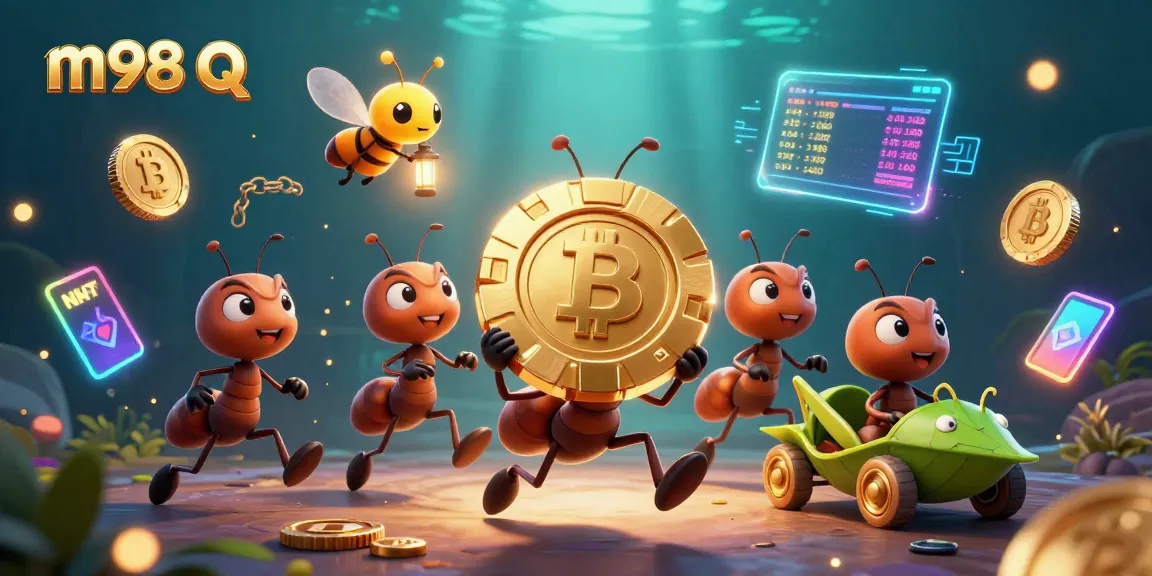 Push your luck with m98 q in this vibrant 3D heist-themed casino illustration.