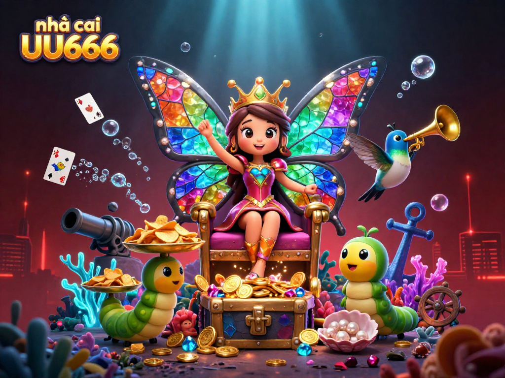 Experience the magic at nhà cái UU666 with a vibrant underwater casino theme bursting with excitement.