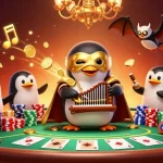Experience the thrilling games at go88 Casino with lively poker action and golden coin showers.