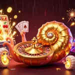 Experience the thrill of sun win with a 3D gambling scene featuring jackpot bursts and exciting card games.